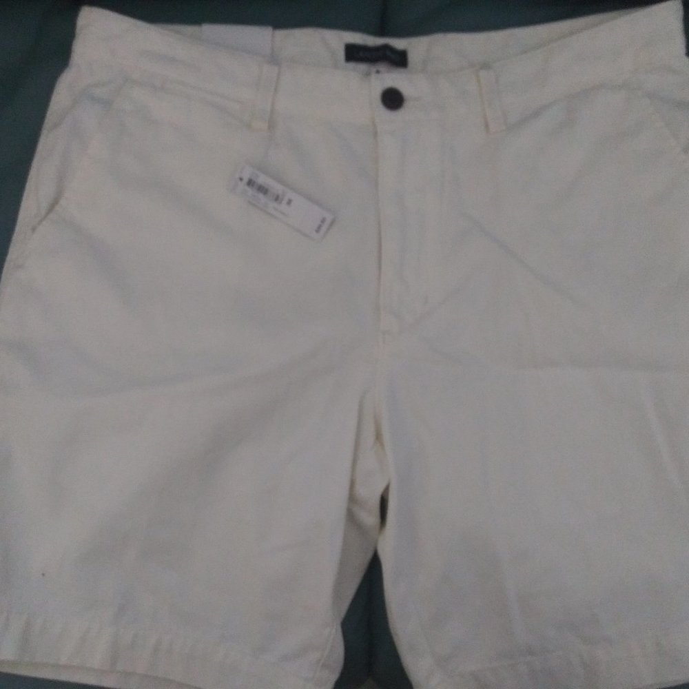 Men's 36W White Lands End Shorts